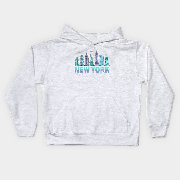 NEW YORK Kids Hoodie by EMAZY